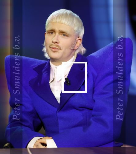 Hilversum 29 februari 2024
Joost Klein presenteert het liedje Europapa bij de show van Arjan Lubch op het mediapark.