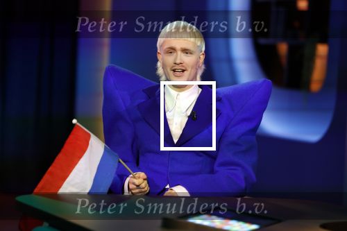 Hilversum 29 februari 2024
Joost Klein presenteert het liedje Europapa bij de show van Arjan Lubch op het mediapark.
