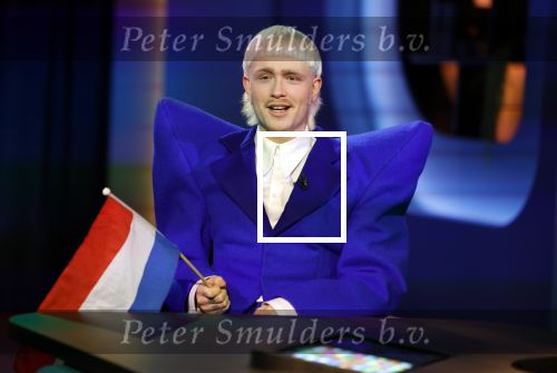 Hilversum 29 februari 2024
Joost Klein presenteert het liedje Europapa bij de show van Arjan Lubch op het mediapark.