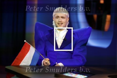 Hilversum 29 februari 2024
Joost Klein presenteert het liedje Europapa bij de show van Arjan Lubch op het mediapark.