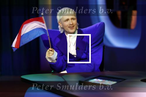 Hilversum 29 februari 2024
Joost Klein presenteert het liedje Europapa bij de show van Arjan Lubch op het mediapark.