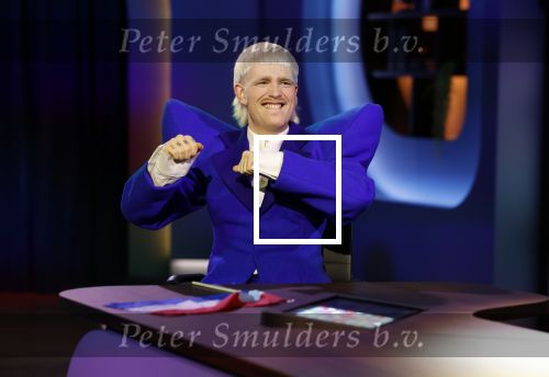 Hilversum 29 februari 2024
Joost Klein presenteert het liedje Europapa bij de show van Arjan Lubch op het mediapark.