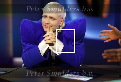 Hilversum 29 februari 2024
Joost Klein presenteert het liedje Europapa bij de show van Arjan Lubch op het mediapark.