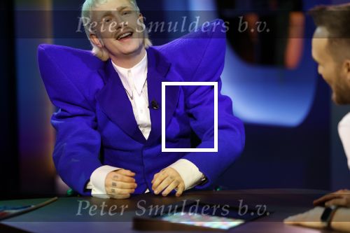 Hilversum 29 februari 2024
Joost Klein presenteert het liedje Europapa bij de show van Arjan Lubch op het mediapark.