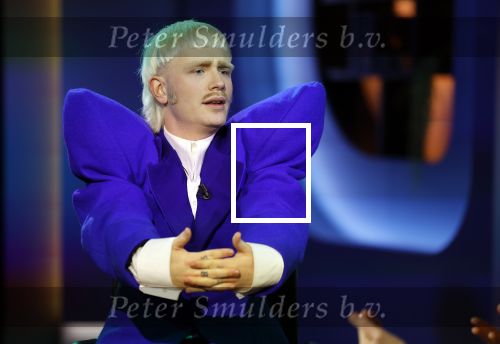 Hilversum 29 februari 2024
Joost Klein presenteert het liedje Europapa bij de show van Arjan Lubch op het mediapark.