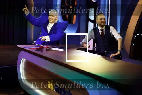 Hilversum 29 februari 2024
Joost Klein presenteert het liedje Europapa bij de show van Arjan Lubch op het mediapark.