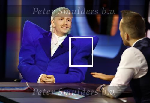 Hilversum 29 februari 2024
Joost Klein presenteert het liedje Europapa bij de show van Arjan Lubch op het mediapark.