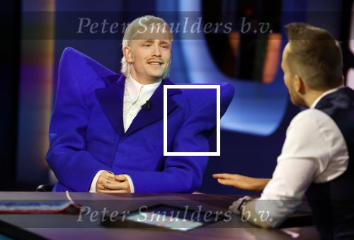 Hilversum 29 februari 2024
Joost Klein presenteert het liedje Europapa bij de show van Arjan Lubch op het mediapark.