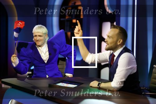 Hilversum 29 februari 2024
Joost Klein presenteert het liedje Europapa bij de show van Arjan Lubch op het mediapark.