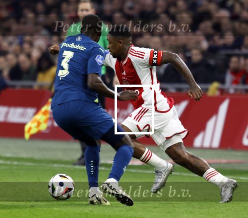 Amsterdam, 3 Februari 2024 AJAX-PSV, eindstand 1-1
Kompetitie Seizoen 2023-2024
Jordan Henderson en Jordan Teze