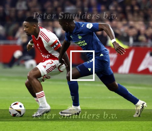 Amsterdam, 3 Februari 2024 AJAX-PSV, eindstand 1-1
Kompetitie Seizoen 2023-2024
Jordan Henderson en Jordan Teze