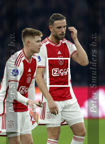 Amsterdam, 3 Februari 2024 AJAX-PSV, eindstand 1-1
Kompetitie Seizoen 2023-2024
Jordan Henderson en Kristian Hlynsson