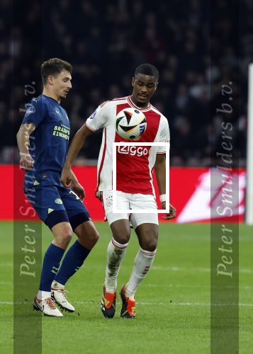 Amsterdam, 3 Februari 2024 AJAX-PSV, eindstand 1-1
Kompetitie Seizoen 2023-2024
Jorrel Hato Olivier Boscagli