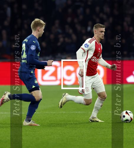 Amsterdam, 3 Februari 2024 AJAX-PSV, eindstand 1-1
Kompetitie Seizoen 2023-2024
Kenneth Taylor en Jerdy Schouten