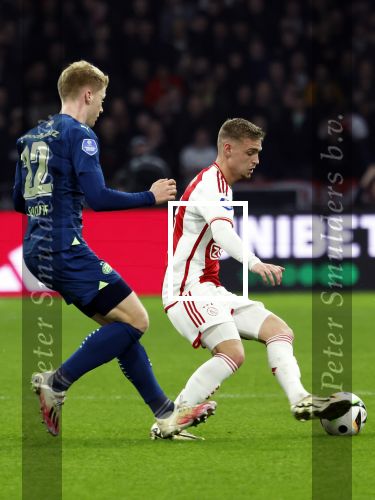 Amsterdam, 3 Februari 2024 AJAX-PSV, eindstand 1-1
Kompetitie Seizoen 2023-2024
Kenneth Taylor en Jerdy Schouten