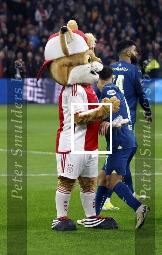 Amsterdam, 3 Februari 2024 AJAX-PSV, eindstand 1-1
Kompetitie Seizoen 2023-2024
Mascotte AJAX Lucky