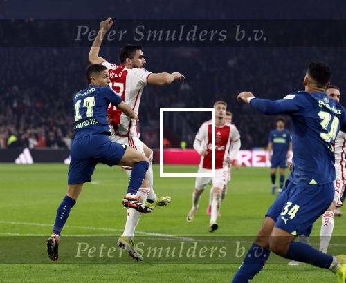Amsterdam, 3 Februari 2024 AJAX-PSV, eindstand 1-1
Kompetitie Seizoen 2023-2024
Mauro Junior en Josip Sutalo