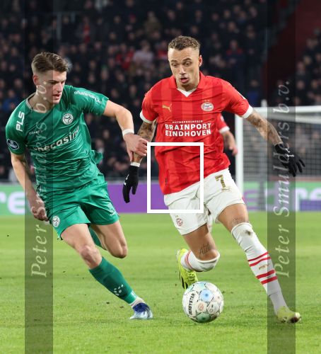 Eindhoven, 27 Januari 2023 
PSV-Almere City, eindstand 2-0
Noa Lang