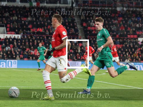Eindhoven, 27 Januari 2023 
PSV-Almere City, eindstand 2-0
Noa Lang