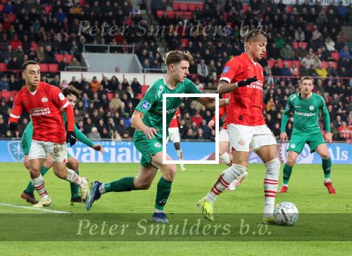 Eindhoven, 27 Januari 2023 
PSV-Almere City, eindstand 2-0
Noa Lang