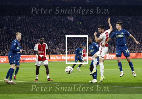 Amsterdam, 3 Februari 2024 AJAX-PSV, eindstand 1-1
Kompetitie Seizoen 2023-2024
Olivier Boscagli en Josip Sutalo