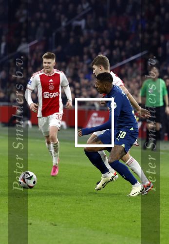 Amsterdam, 3 Februari 2024 AJAX-PSV, eindstand 1-1
Kompetitie Seizoen 2023-2024
Patrick v Aanholt en Anton Gaaei