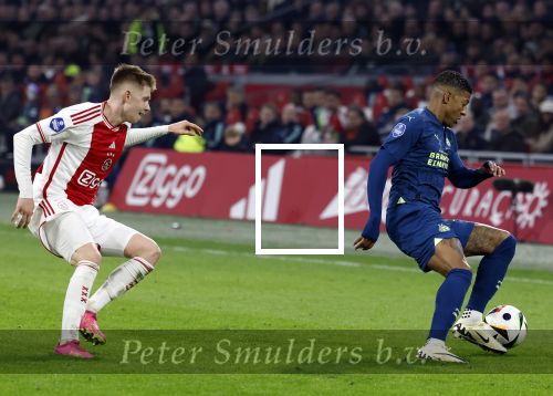 Amsterdam, 3 Februari 2024 AJAX-PSV, eindstand 1-1
Kompetitie Seizoen 2023-2024
Patrick v Aanholt en Kristian Hlynsson