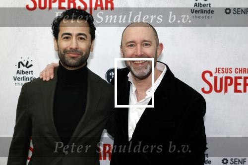 Amsterdam 21 januari 2024
Premiere Jesus Christ Superstar in het DeLaMar theater. Ramon mesman met een kennis