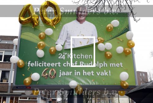 Hilversum 29 februari 2024
Presentatie Billboard van Rudolph v Veen die 40 jaar kok is .