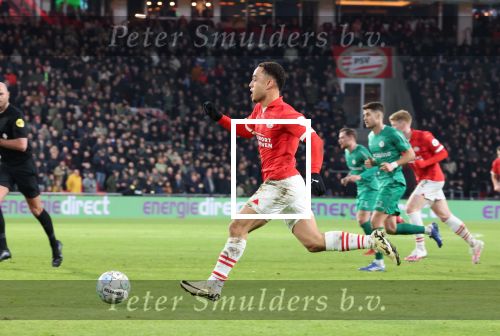 Eindhoven, 27 Januari 2023 
PSV-Almere City, eindstand 2-0
Sergino Dest