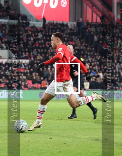 Eindhoven, 27 Januari 2023 
PSV-Almere City, eindstand 2-0
Sergino Dest