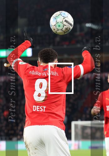 Eindhoven, 27 Januari 2023 
PSV-Almere City, eindstand 2-0
Sergino Dest