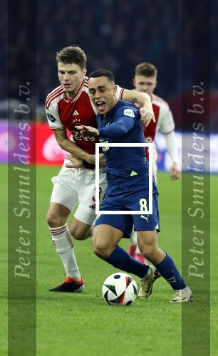 Amsterdam, 3 Februari 2024 AJAX-PSV, eindstand 1-1
Kompetitie Seizoen 2023-2024
Sergino Dest en Anton Gaaei