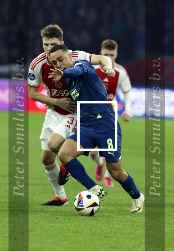 Amsterdam, 3 Februari 2024 AJAX-PSV, eindstand 1-1
Kompetitie Seizoen 2023-2024
Sergino Dest en Anton Gaaei