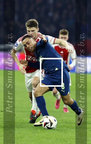 Amsterdam, 3 Februari 2024 AJAX-PSV, eindstand 1-1
Kompetitie Seizoen 2023-2024
Sergino Dest en Anton Gaaei