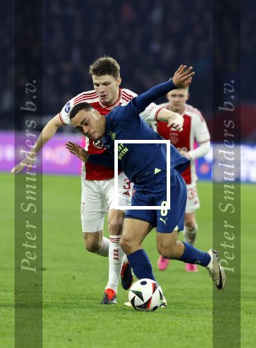 Amsterdam, 3 Februari 2024 AJAX-PSV, eindstand 1-1
Kompetitie Seizoen 2023-2024
Sergino Dest en Anton Gaaei