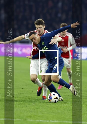 Amsterdam, 3 Februari 2024 AJAX-PSV, eindstand 1-1
Kompetitie Seizoen 2023-2024
Sergino Dest en Anton Gaaei