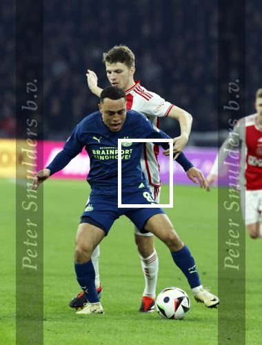 Amsterdam, 3 Februari 2024 AJAX-PSV, eindstand 1-1
Kompetitie Seizoen 2023-2024
Sergino Dest en Anton Gaaei