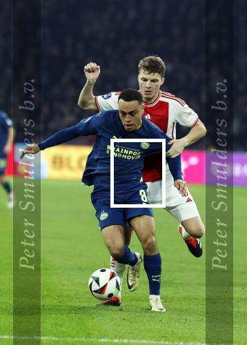 Amsterdam, 3 Februari 2024 AJAX-PSV, eindstand 1-1
Kompetitie Seizoen 2023-2024
Sergino Dest en Anton Gaaei