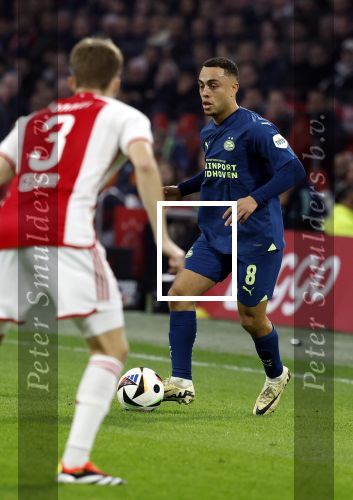 Amsterdam, 3 Februari 2024 AJAX-PSV, eindstand 1-1
Kompetitie Seizoen 2023-2024
Sergino Dest en Anton Gaaei