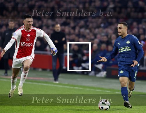Amsterdam, 3 Februari 2024 AJAX-PSV, eindstand 1-1
Kompetitie Seizoen 2023-2024
Sergino Dest en Steven Berghuis