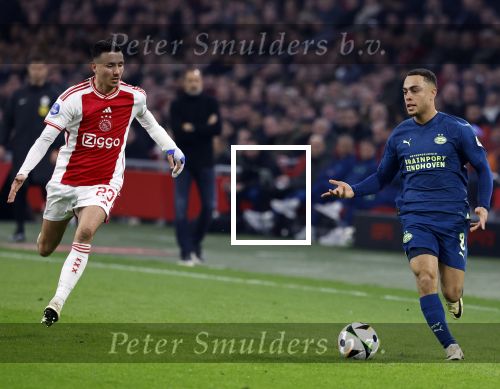 Amsterdam, 3 Februari 2024 AJAX-PSV, eindstand 1-1
Kompetitie Seizoen 2023-2024
Sergino Dest en Steven Berghuis