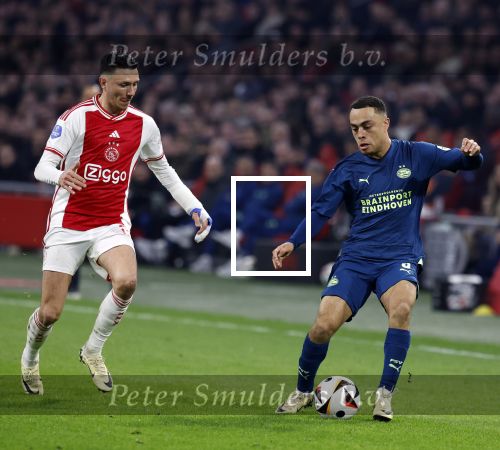 Amsterdam, 3 Februari 2024 AJAX-PSV, eindstand 1-1
Kompetitie Seizoen 2023-2024
Sergino Dest en Steven Berghuis