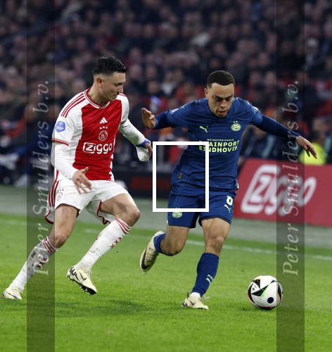 Amsterdam, 3 Februari 2024 AJAX-PSV, eindstand 1-1
Kompetitie Seizoen 2023-2024
Sergino Dest en Steven Berghuis