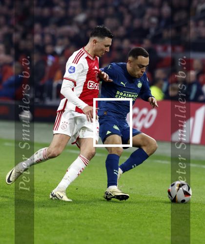 Amsterdam, 3 Februari 2024 AJAX-PSV, eindstand 1-1
Kompetitie Seizoen 2023-2024
Sergino Dest en Steven Berghuis