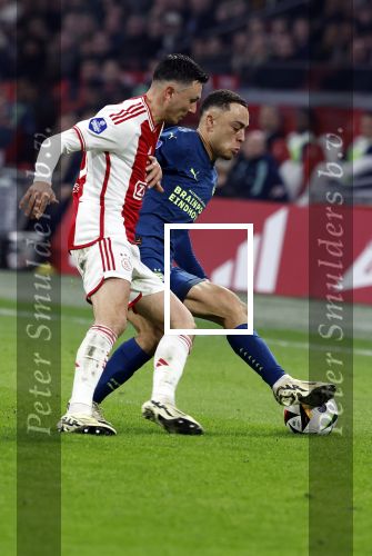 Amsterdam, 3 Februari 2024 AJAX-PSV, eindstand 1-1
Kompetitie Seizoen 2023-2024
Sergino Dest en Steven Berghuis