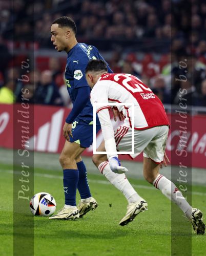 Amsterdam, 3 Februari 2024 AJAX-PSV, eindstand 1-1
Kompetitie Seizoen 2023-2024
Sergino Dest en Steven Berghuis