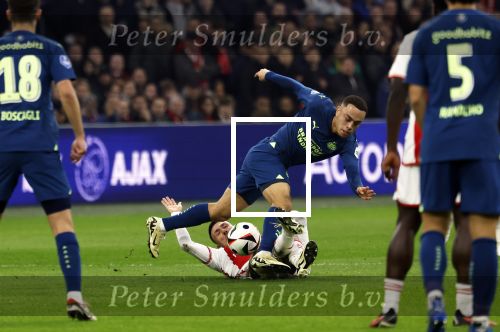 Amsterdam, 3 Februari 2024 AJAX-PSV, eindstand 1-1
Kompetitie Seizoen 2023-2024
Sergino Dest en Steven Berghuis