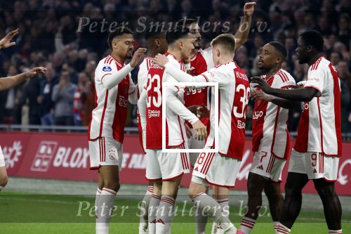 Amsterdam, 3 Februari 2024 AJAX-PSV, eindstand 1-1
Kompetitie Seizoen 2023-2024
Steven Berhuis nadat hij 0-1 heeft gescoord