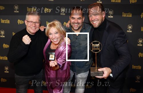 Hilversum 25 januari 2024
Uitreiking Radioring 2024 in de Vorstin . Tim Klijn Rick Romijn Niels v Baarlen en Florentien v d Meulen wonnen met de ochtendshow van Radio 538 de radioring . Tim Klijn won ook nog de prijs voor beste presentator.